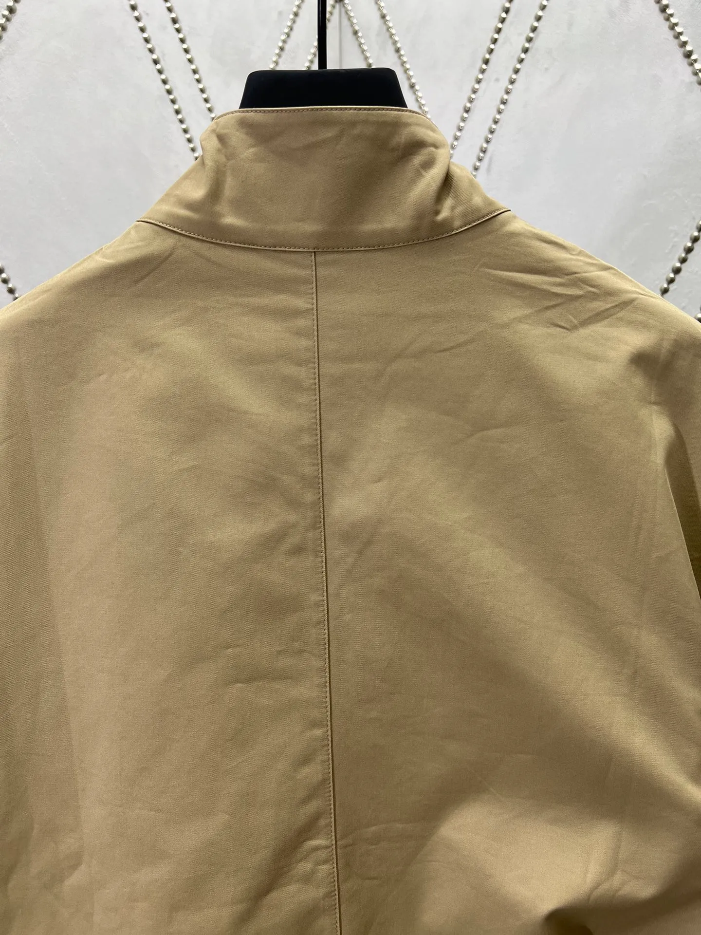P550 Polo 25ss new solid color stand-up collar zipper long-sleeved jacket men's brown code number: S.M.L.XL.XXL.